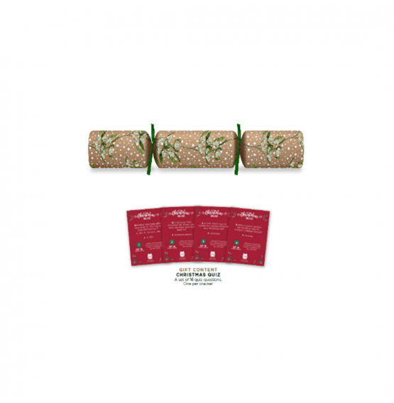 11" Mistletoe Kraft Christmas Crackers